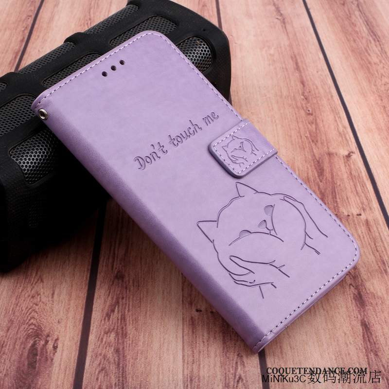Huawei P40 Lite Coque Violet Housse Silicone Chat Tout Compris
