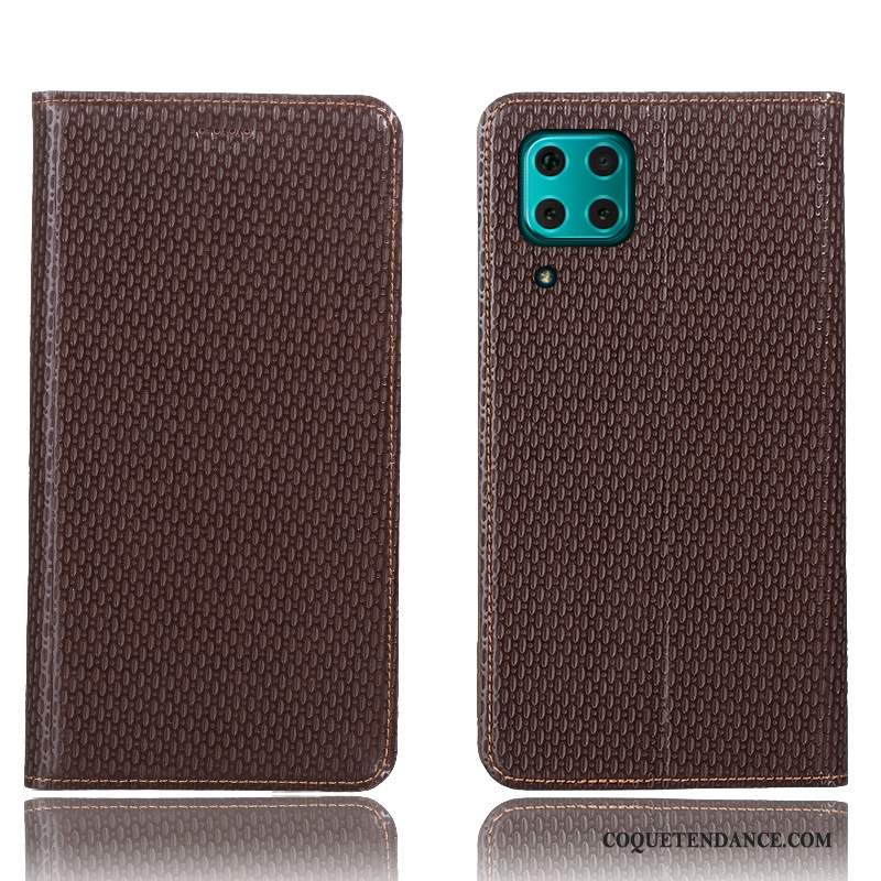 Huawei P40 Lite Coque Étui Protection Modèle Fleurie Housse Étui En Cuir