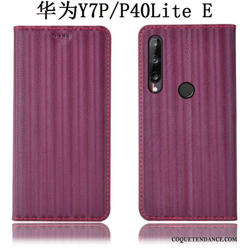 Huawei P40 Lite E Coque Modèle Fleurie De Téléphone Cuir Véritable Protection Tout Compris