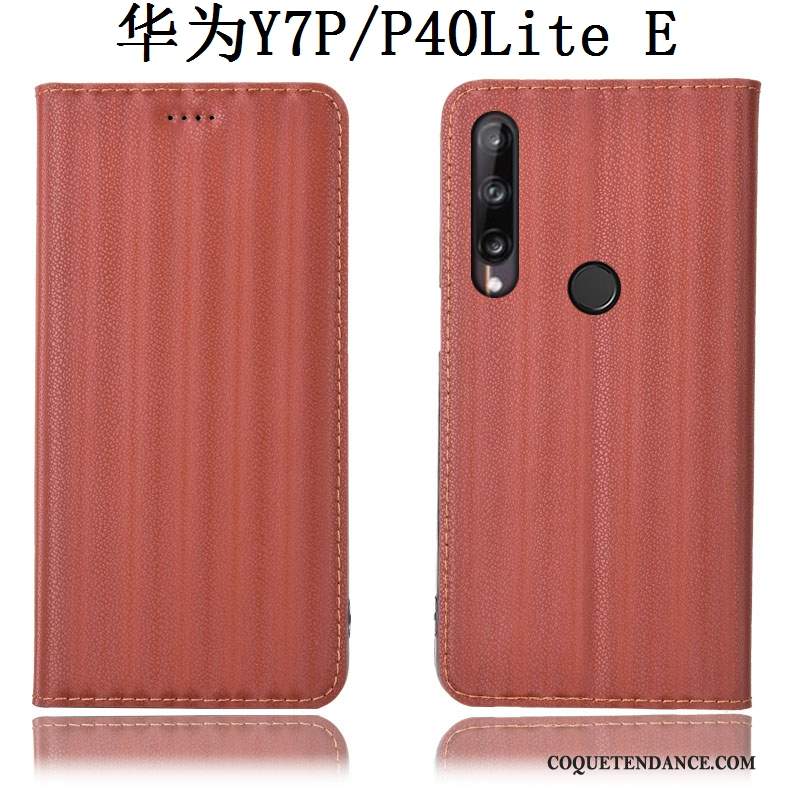 Huawei P40 Lite E Coque Modèle Fleurie De Téléphone Cuir Véritable Protection Tout Compris