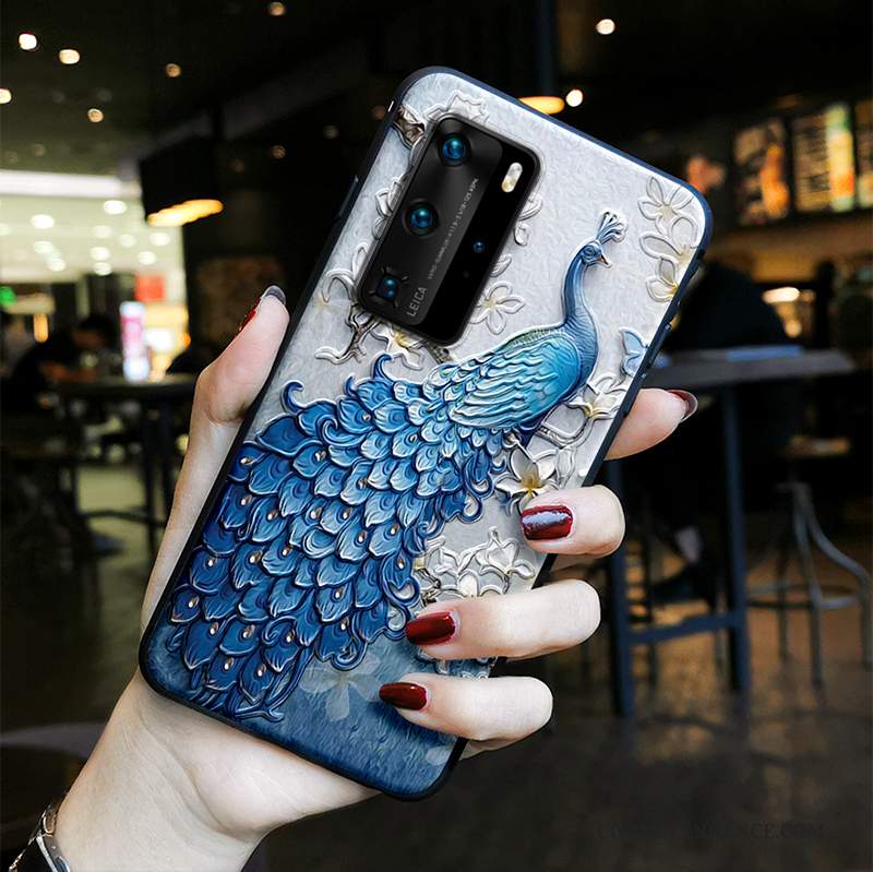 Huawei P40 Pro Coque Amoureux Incassable Ethnique Tendance Protection