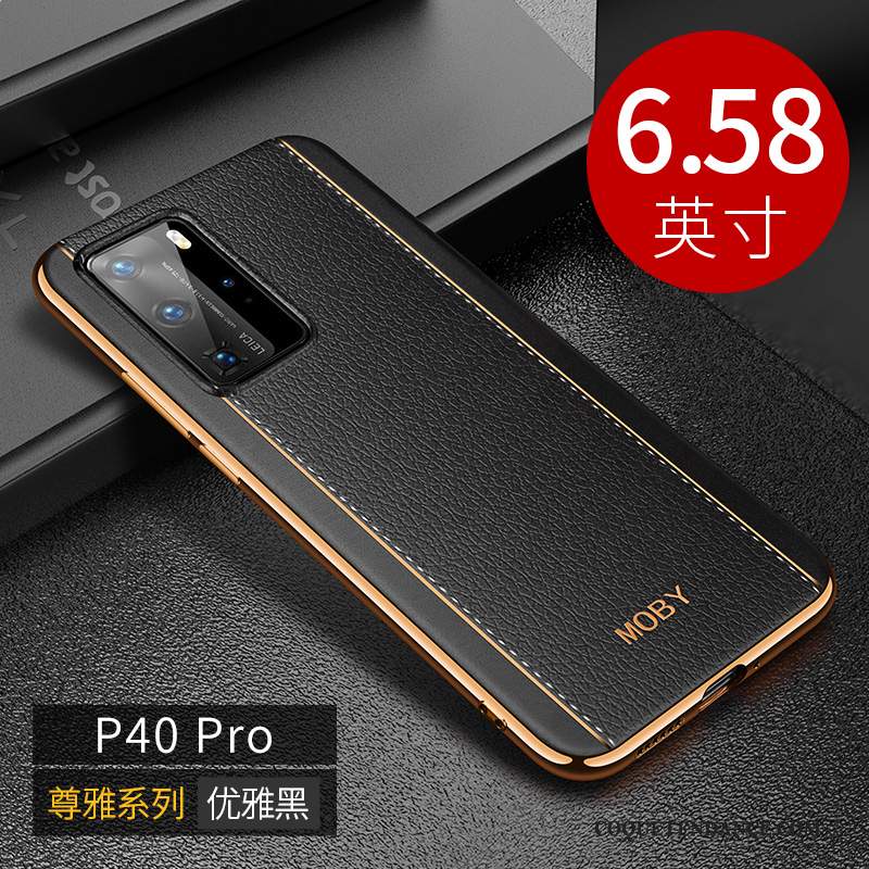 Huawei P40 Pro Coque Tout Compris Business Très Mince Étui Fluide Doux