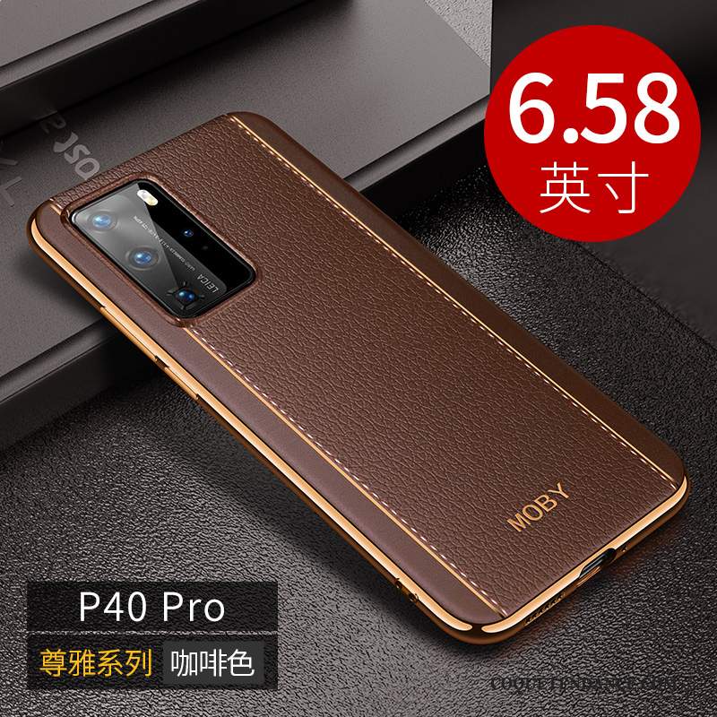 Huawei P40 Pro Coque Tout Compris Business Très Mince Étui Fluide Doux