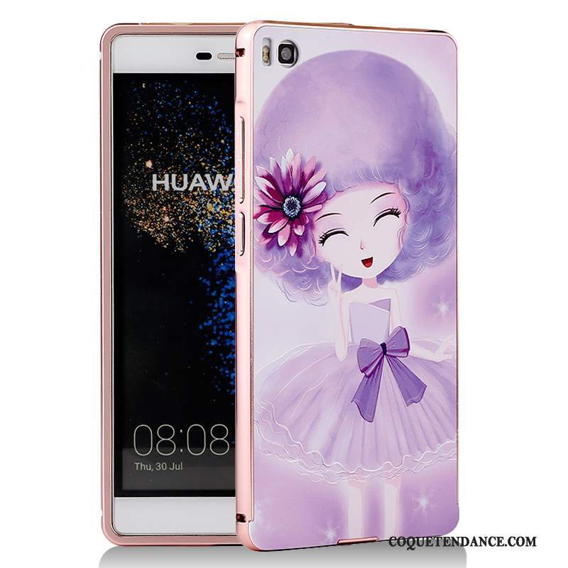 Huawei P8 Coque Border Bleu Métal Protection De Téléphone