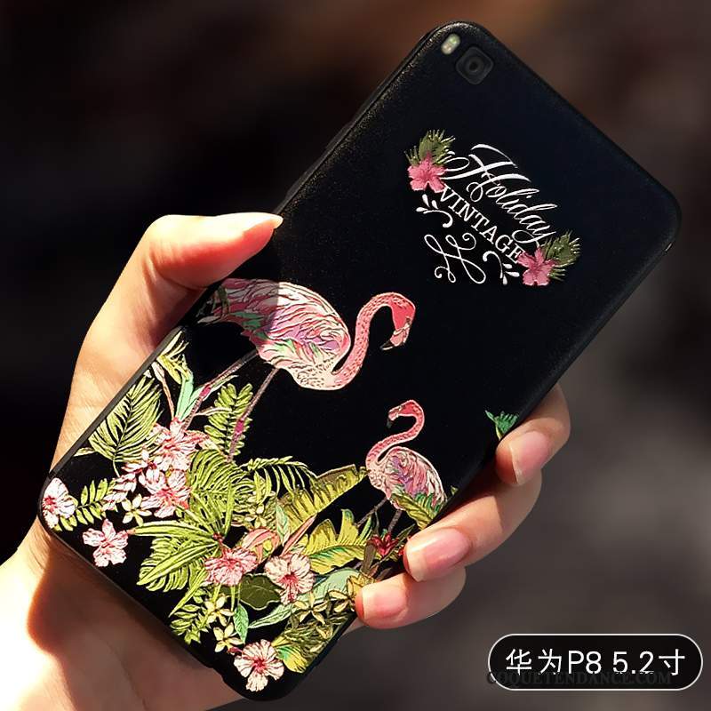 Huawei P8 Coque Gaufrage De Téléphone Créatif Protection Rose