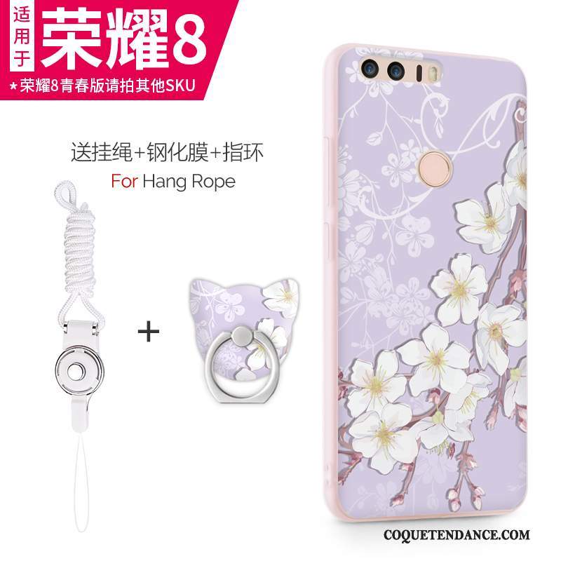 Huawei P8 Lite 2017 Coque De Téléphone Violet Mesh Silicone Mince