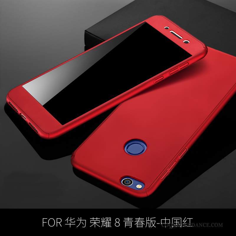 Huawei P8 Lite 2017 Coque Personnalité Rouge Délavé En Daim Étui Incassable