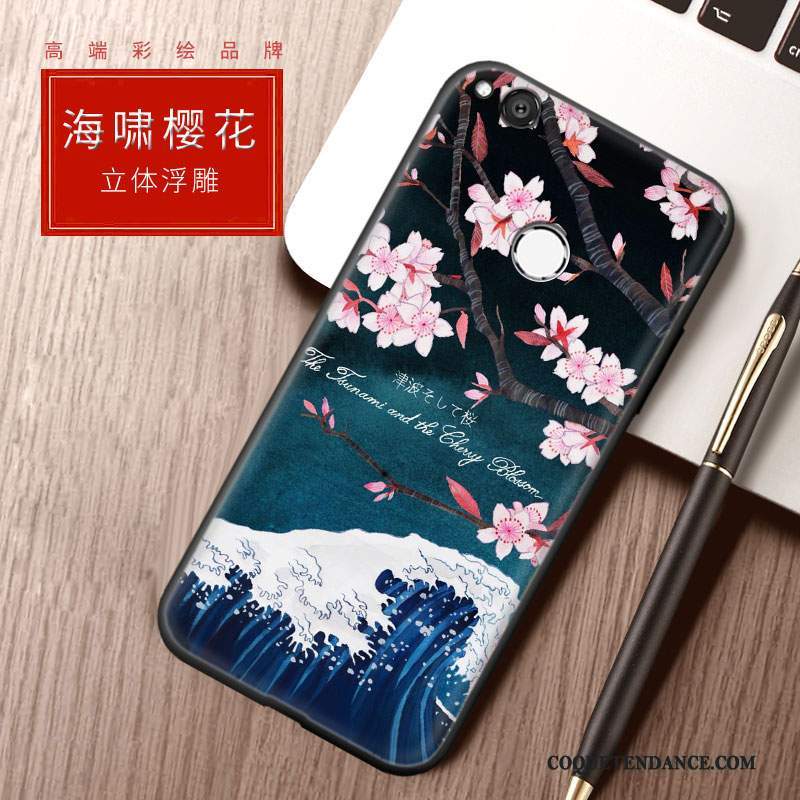 Huawei P8 Lite 2017 Coque Étui Fluide Doux Bleu Protection Incassable