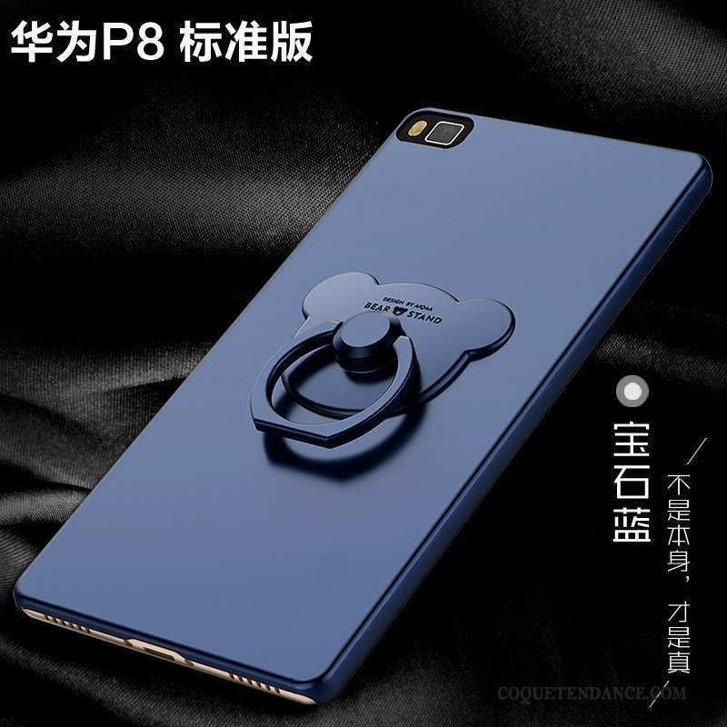 Huawei P8 Lite Coque Bleu Marin Délavé En Daim Jeunesse Haute De Téléphone