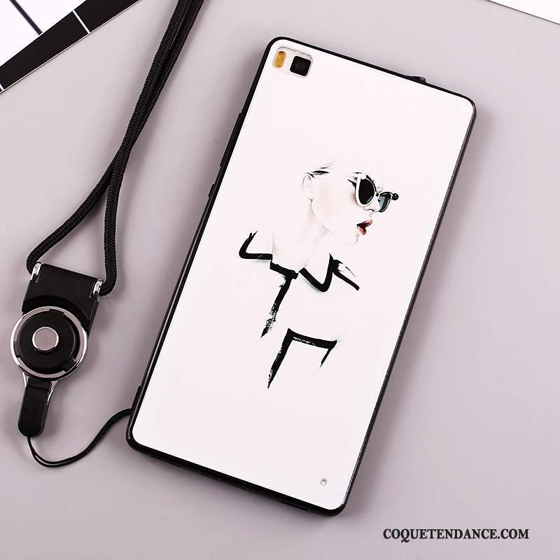 Huawei P8 Lite Coque Incassable Cou Suspendu Jeunesse Blanc De Téléphone