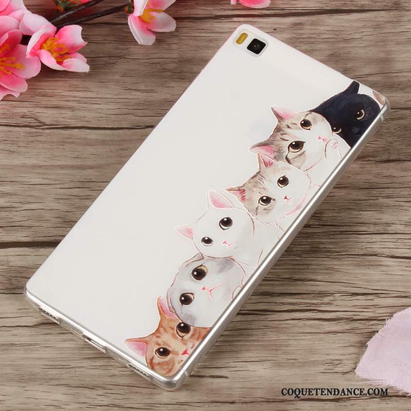 Huawei P8 Lite Coque Incassable Protection Jeunesse Vert Fluide Doux