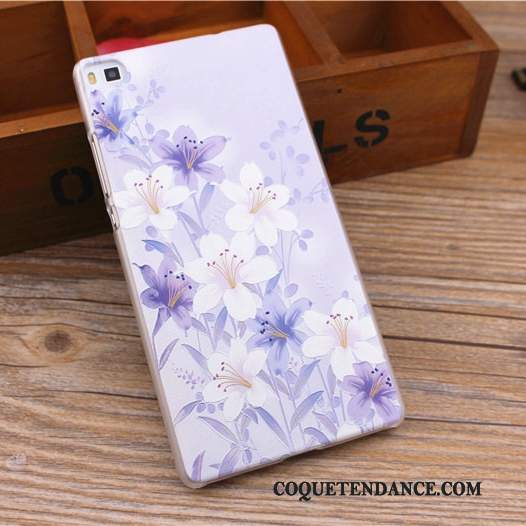 Huawei P8 Lite Coque Protection Multicolore Gaufrage Délavé En Daim