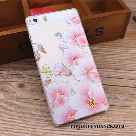 Huawei P8 Lite Coque Protection Multicolore Gaufrage Délavé En Daim