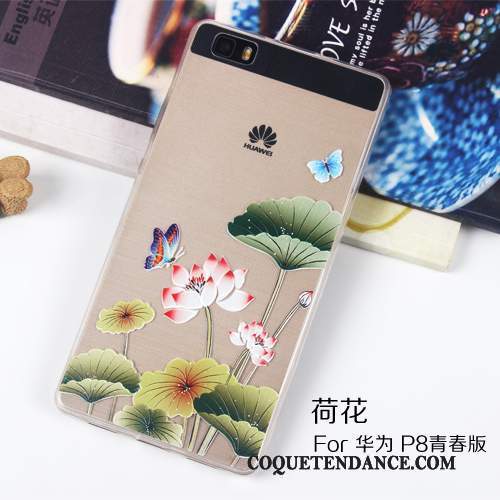 Huawei P8 Lite Coque Transparent Gaufrage Étui Coque De Téléphone