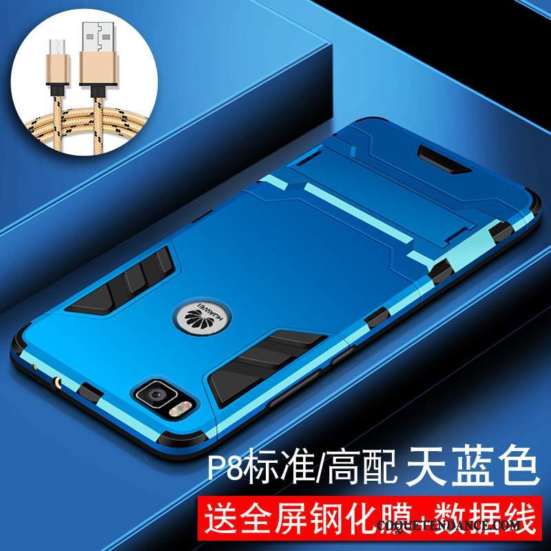 Huawei P8 Lite Coque Étui Haute Délavé En Daim Jeunesse Protection