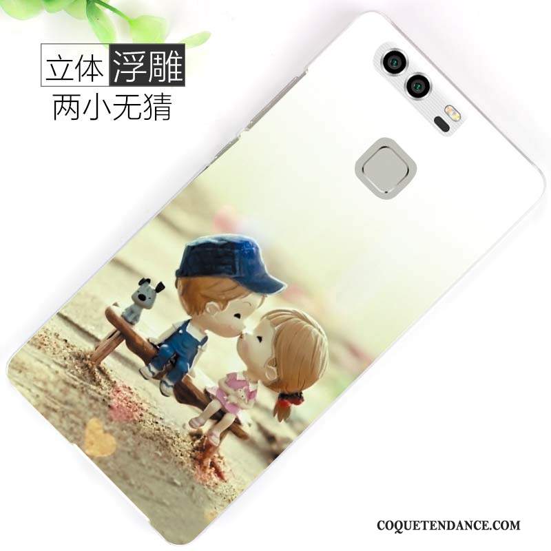 Huawei P9 Coque Incassable Dessin Animé Étui De Téléphone Délavé En Daim
