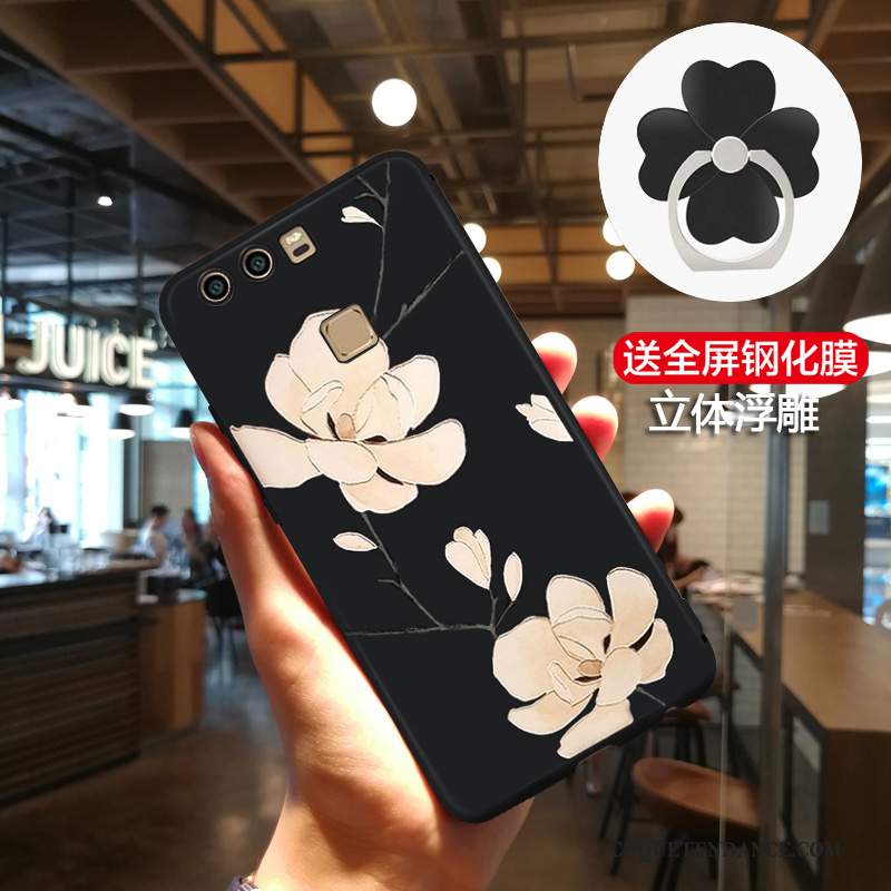 Huawei P9 Plus Coque Art Noir De Téléphone Protection Silicone