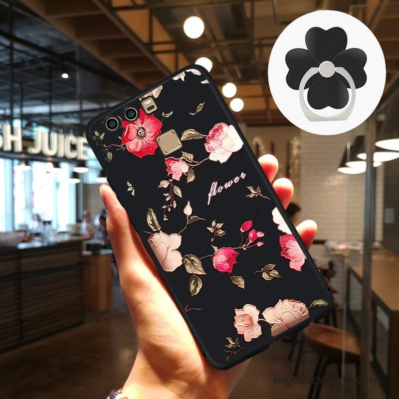 Huawei P9 Plus Coque Art Noir De Téléphone Protection Silicone