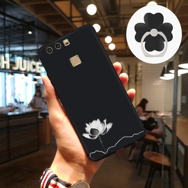 Huawei P9 Plus Coque Art Noir De Téléphone Protection Silicone
