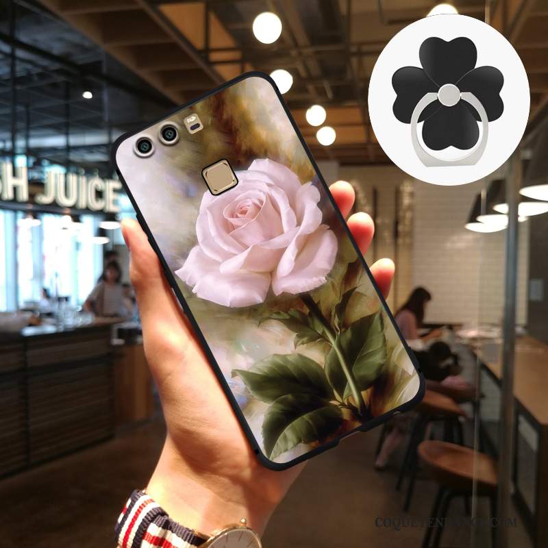 Huawei P9 Plus Coque Art Noir De Téléphone Protection Silicone