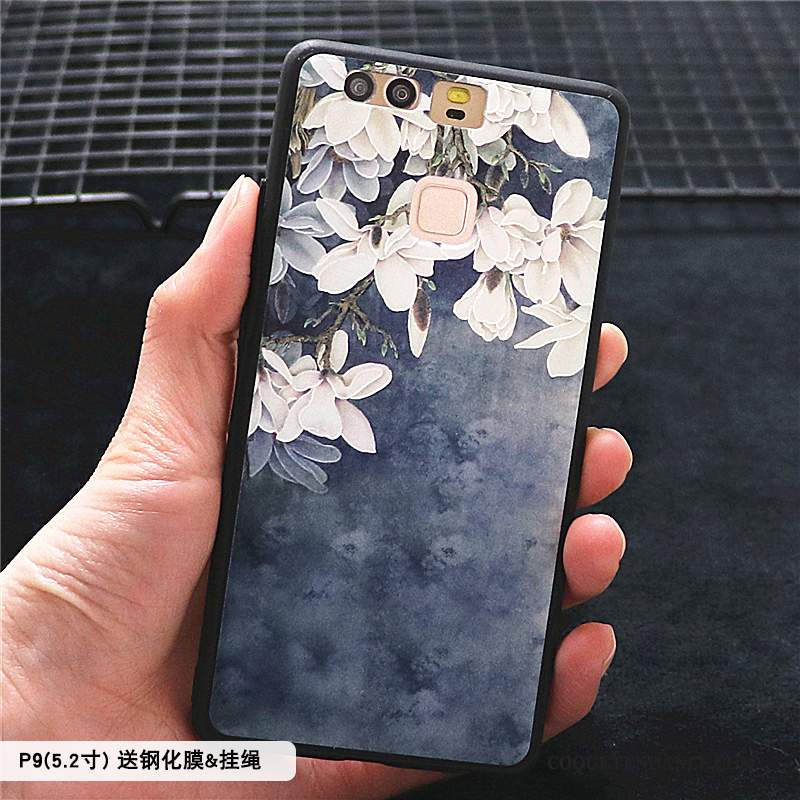 Huawei P9 Plus Coque Bordure Membrane Gaufrage De Téléphone Étui