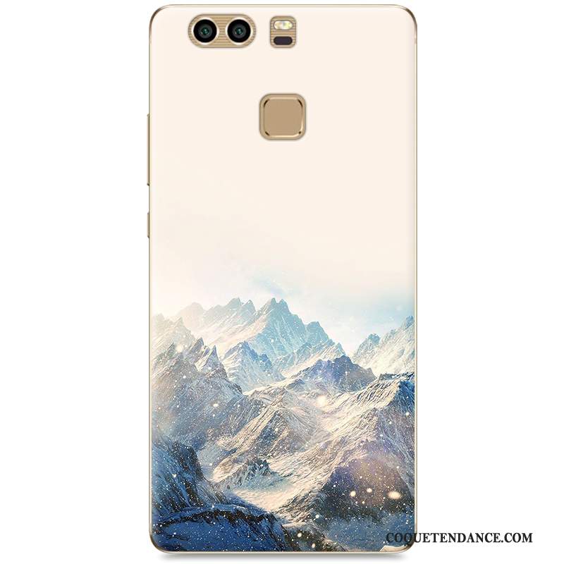 Huawei P9 Plus Coque Dessin Animé Bleu Tendance Difficile