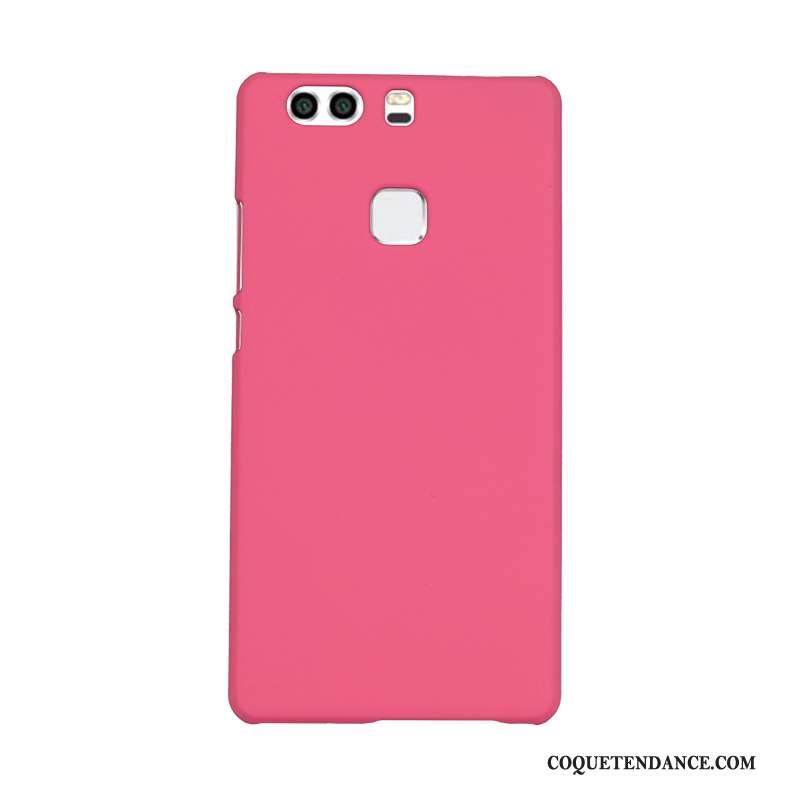 Huawei P9 Plus Coque Difficile Tendance Rouge Protection Délavé En Daim