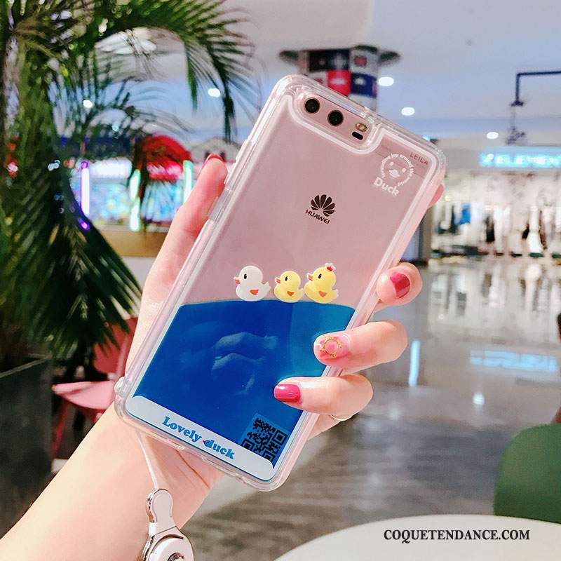 Huawei P9 Plus Coque Difficile Transparent Liquide Petit Couler