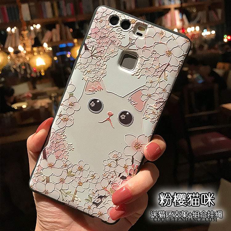 Huawei P9 Plus Coque Fluide Doux Multicolore Tout Compris Délavé En Daim