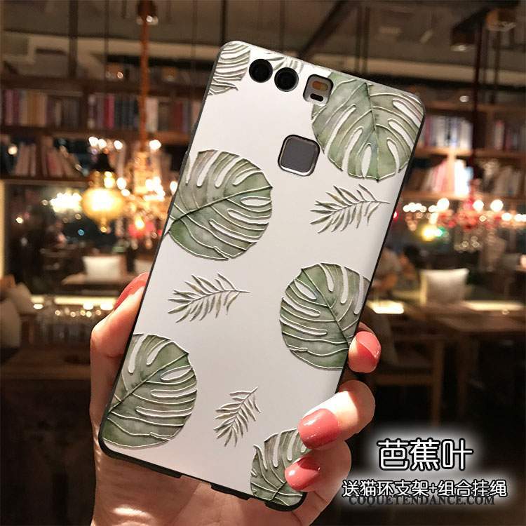 Huawei P9 Plus Coque Frais Silicone Clair Vert De Téléphone