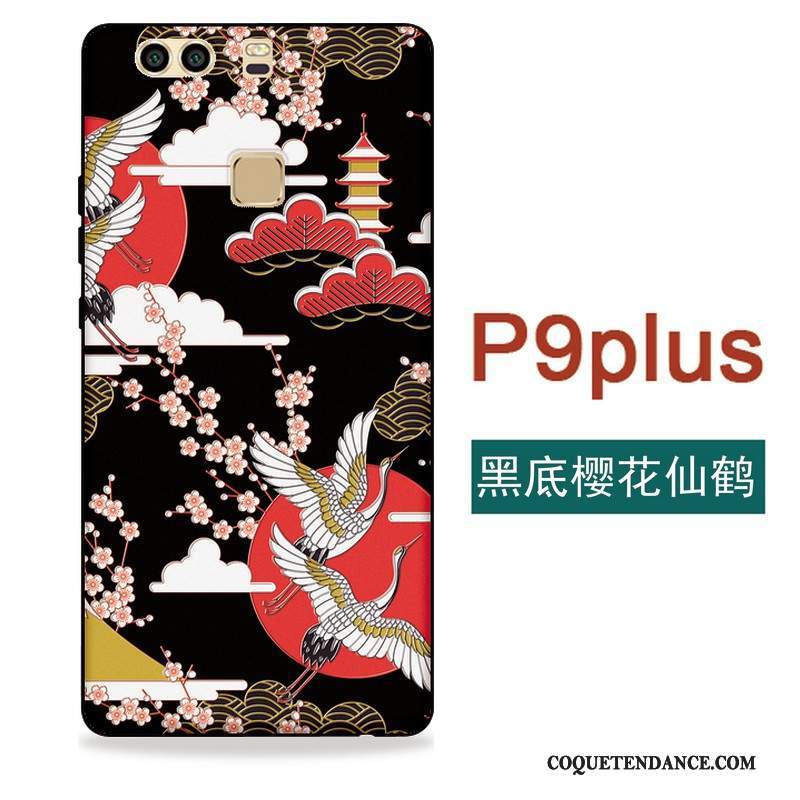 Huawei P9 Plus Coque Grue Sakura De Téléphone Fluide Doux Étui