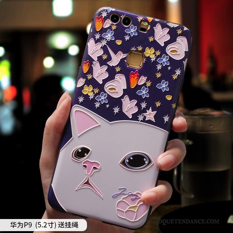 Huawei P9 Plus Coque Marque De Tendance Silicone Multicolore Charmant Dessin Animé