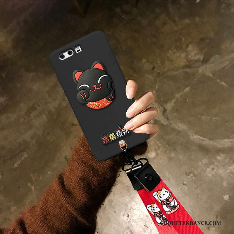 Huawei P9 Plus Coque Marque De Tendance Tout Compris Silicone Noir De Téléphone