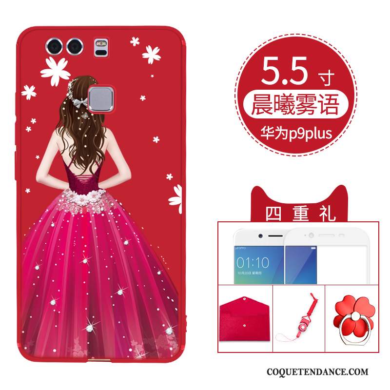 Huawei P9 Plus Coque Mince Personnalité Rouge De Téléphone Noir