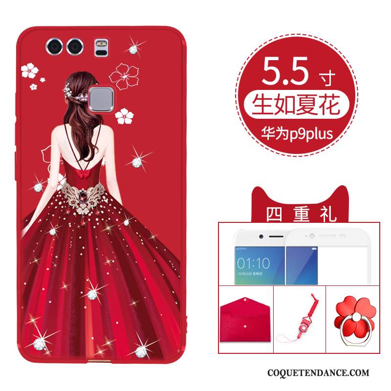 Huawei P9 Plus Coque Mince Personnalité Rouge De Téléphone Noir
