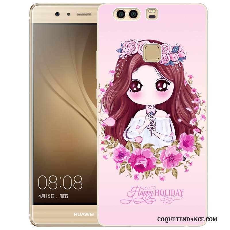 Huawei P9 Plus Coque Protection Fluide Doux Peinture Étui Dessin Animé