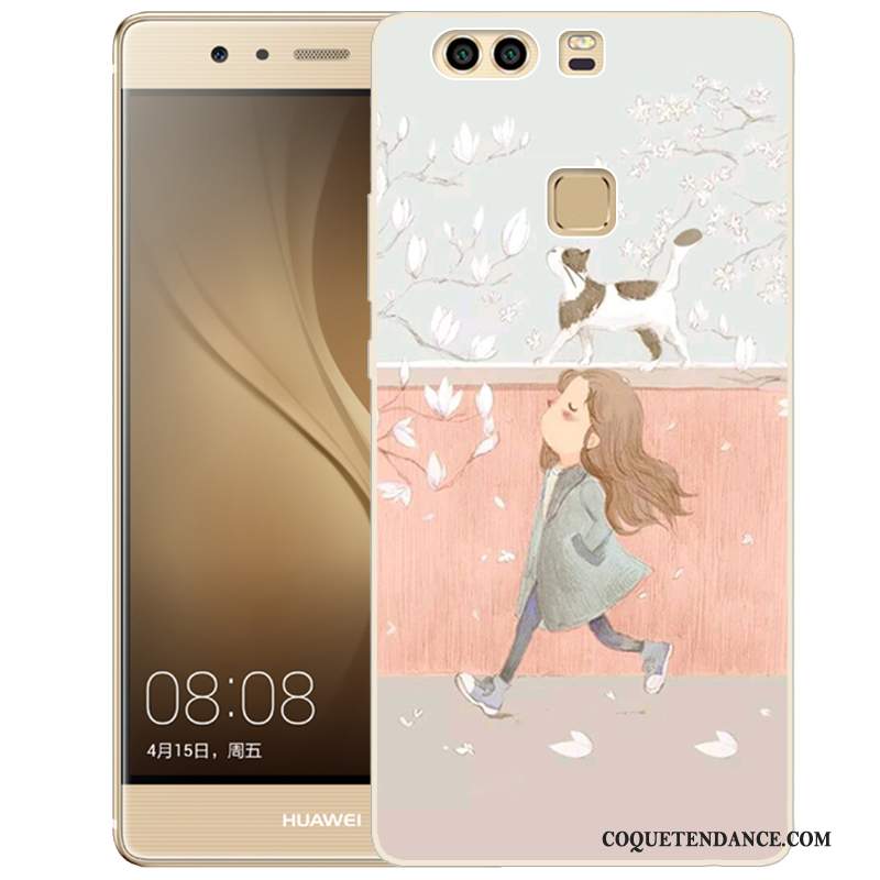 Huawei P9 Plus Coque Protection Fluide Doux Peinture Étui Dessin Animé