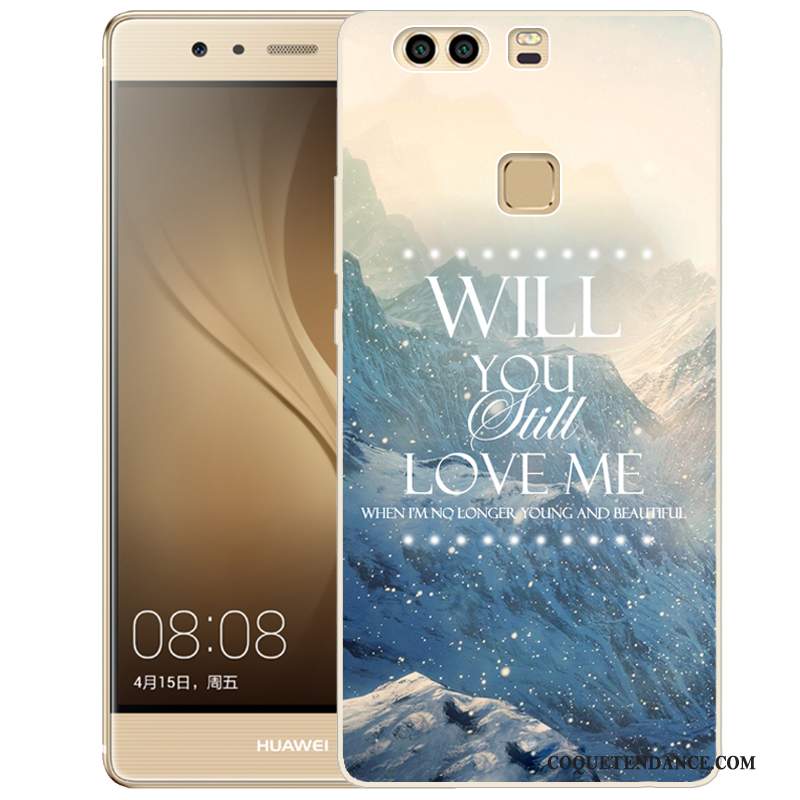 Huawei P9 Plus Coque Protection Fluide Doux Peinture Étui Dessin Animé