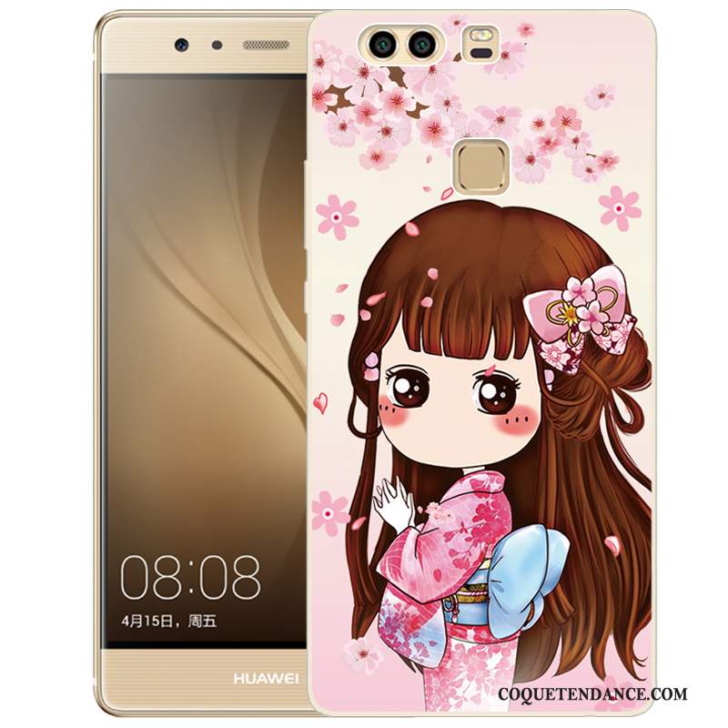 Huawei P9 Plus Coque Protection Fluide Doux Peinture Étui Dessin Animé