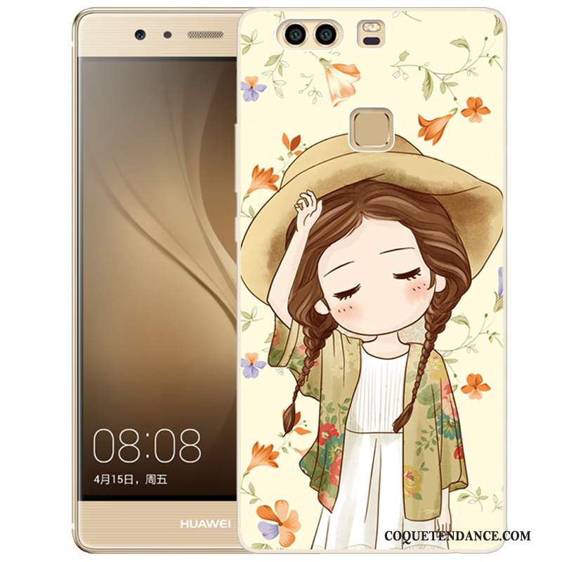 Huawei P9 Plus Coque Protection Fluide Doux Peinture Étui Dessin Animé