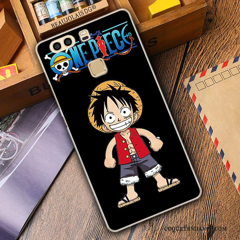 Huawei P9 Plus Coque Protection Silicone Dessin Animé Kaki