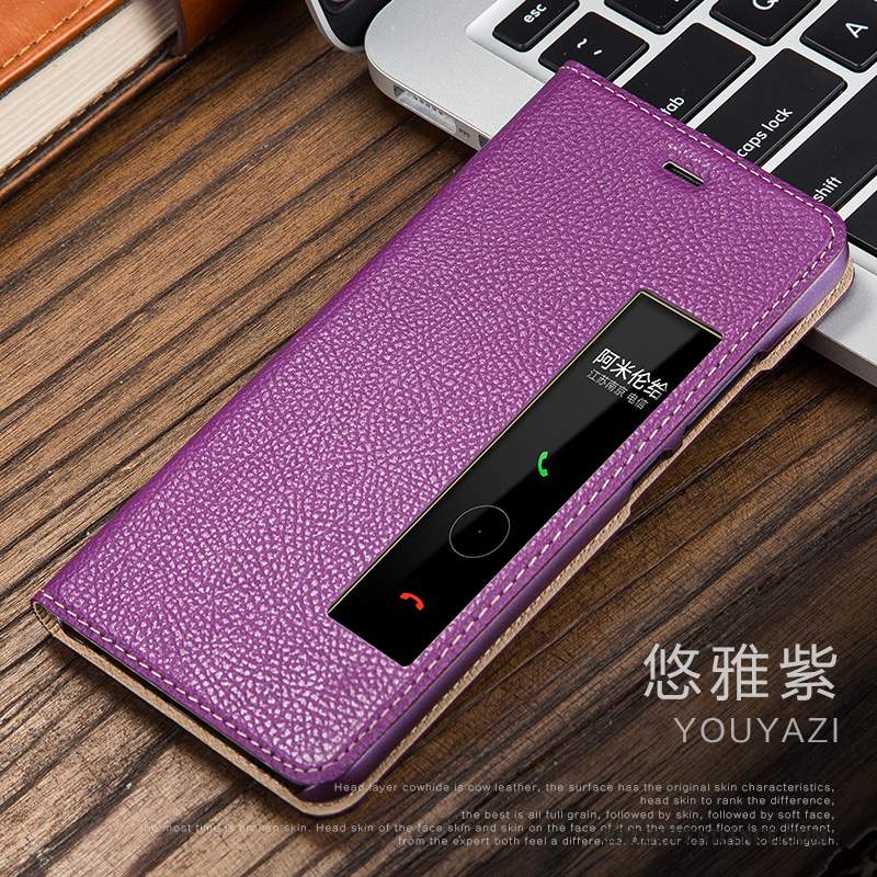 Huawei P9 Plus Coque Protection Étui En Cuir Violet Incassable Tout Compris