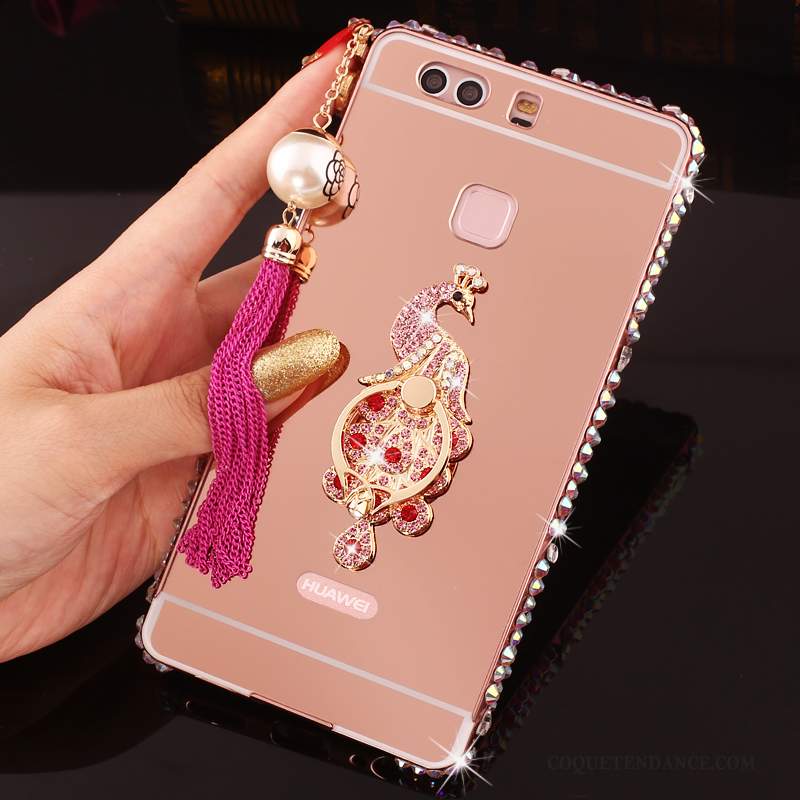 Huawei P9 Plus Coque Strass Étui Protection De Téléphone Rose