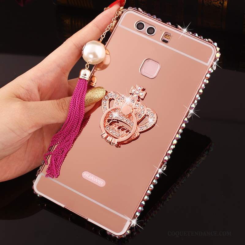 Huawei P9 Plus Coque Strass Étui Protection De Téléphone Rose