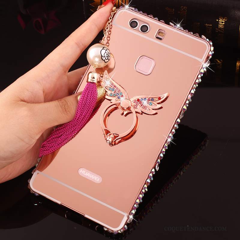 Huawei P9 Plus Coque Strass Étui Protection De Téléphone Rose