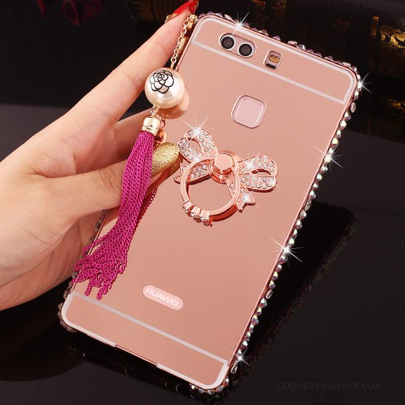 Huawei P9 Plus Coque Strass Étui Protection De Téléphone Rose