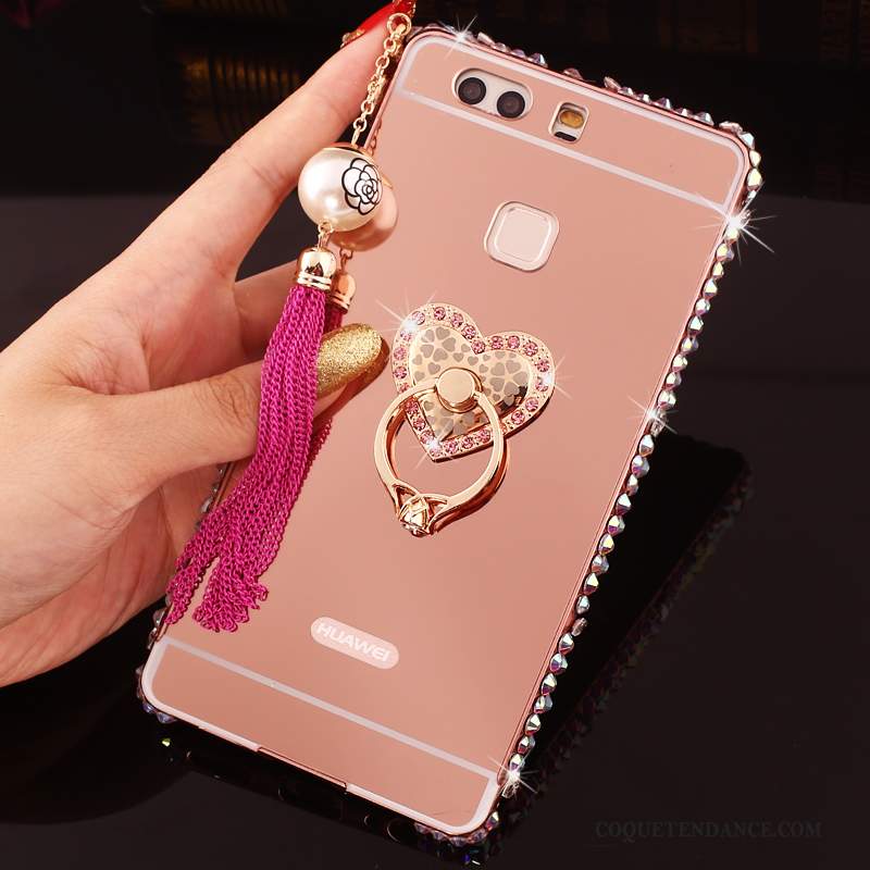 Huawei P9 Plus Coque Strass Étui Protection De Téléphone Rose