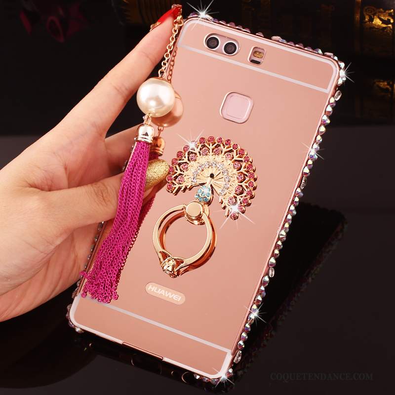 Huawei P9 Plus Coque Strass Étui Protection De Téléphone Rose