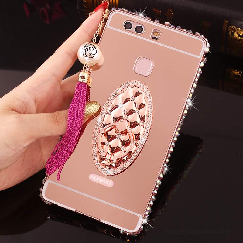 Huawei P9 Plus Coque Strass Étui Protection De Téléphone Rose