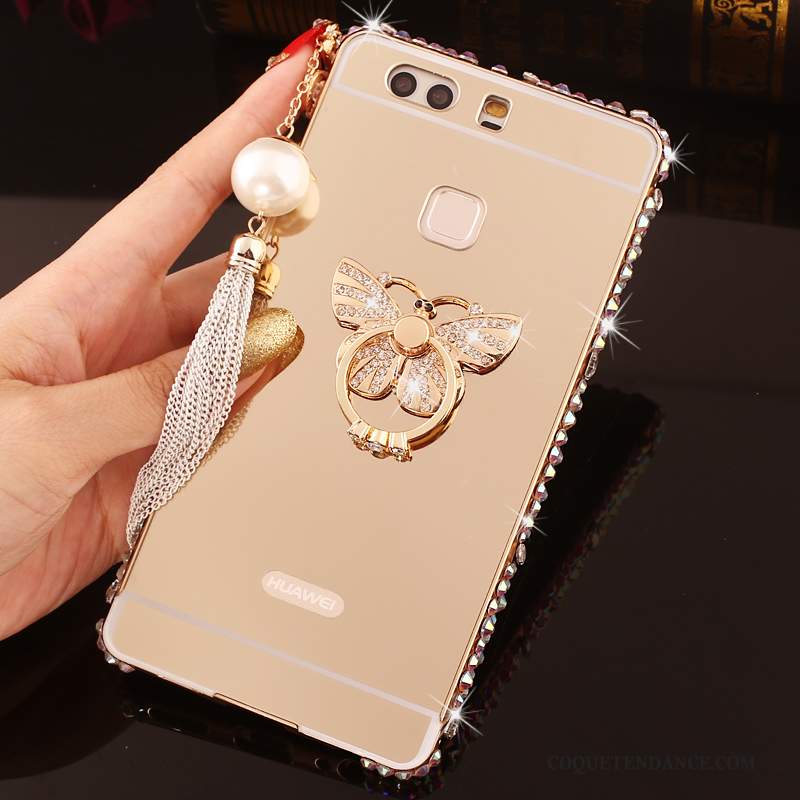 Huawei P9 Plus Coque Strass Étui Protection De Téléphone Rose